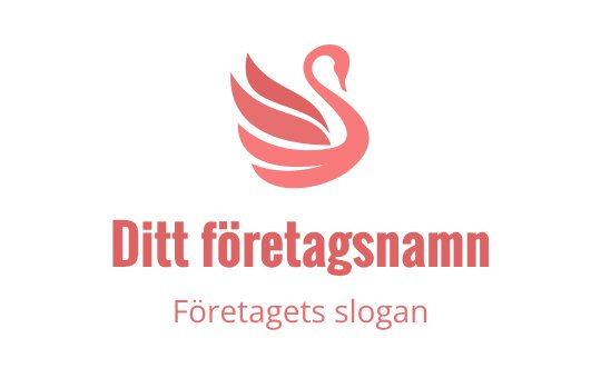Elegant svanlogo med flödande vingar i mjuk rosa