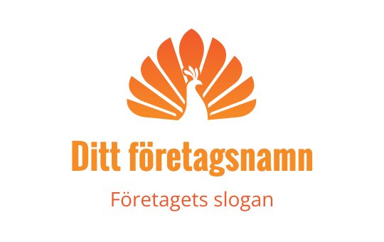 Vibrant orange påfågel logo design med eleganta fjäderdetailleringar
