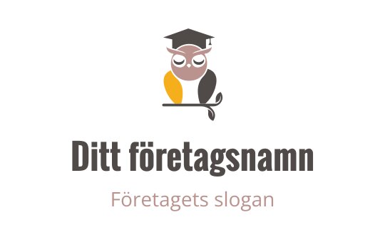Lekfull uggla logo design med examenshatt i livliga färger