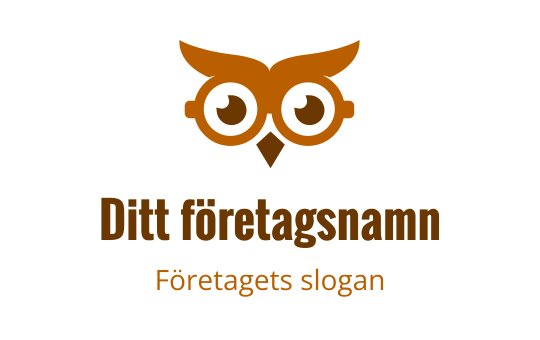 Kreativ uggla logo design med stora runda ögon i orange