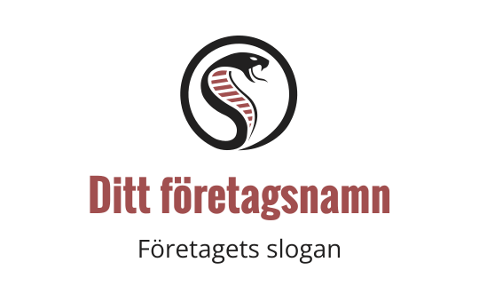 Tydlig ormlogo med en stiliserad bokstav S i svart och rött