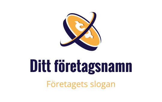 Modern logotypdesign med en stiliserad glob och en dynamisk virvel