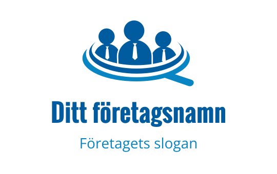 Professionell logotypdesign med tre figurer inom en cirkulär kontur