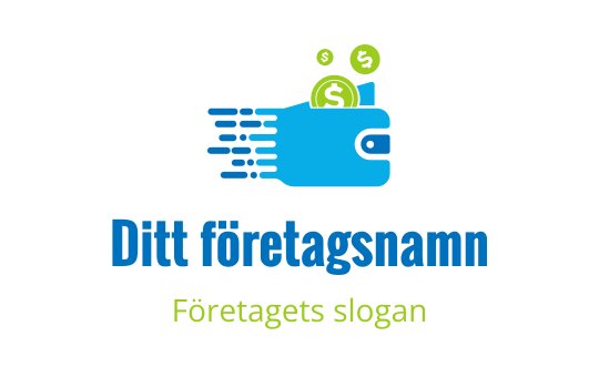 Dynamisk plånbok logo design med flygande pengar och dollartecken