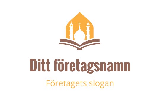Elegant logotypdesign med en moské-silhuett ovanför en öppen bok