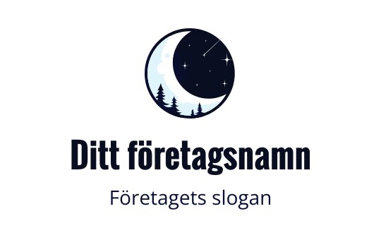 Måne och stjärna logo design med natthimlens tema