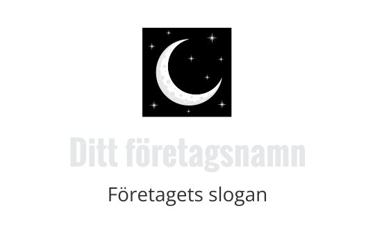 Elegant halvmåne logo design med stjärnor och mjuka färger