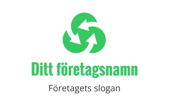 Modern grön återvinningslogo med cirkulära pilar