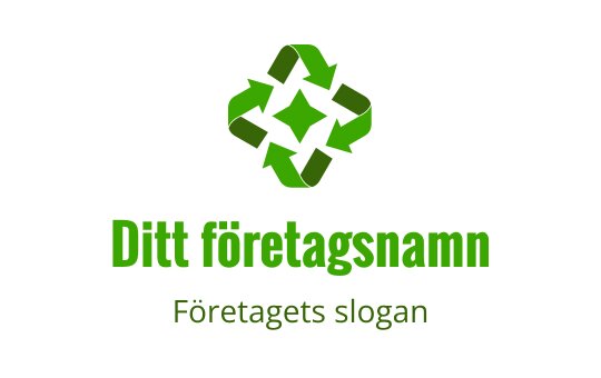 Modern grön logotypdesign med sammanflätade pilar och en diamantform