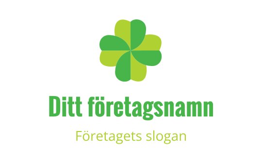 Modern grön blomma logo design med rundade kronblad