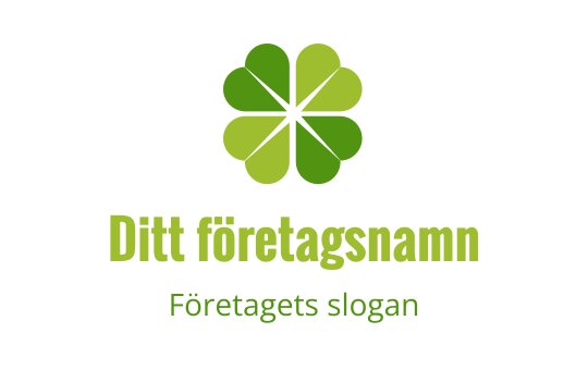 Modern grön fyrklöver logo design med rundade former