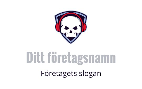 Tuff skalle logo design med hörlurar och sköldbakgrund