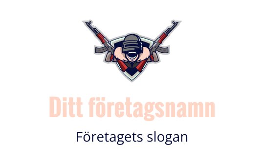 Fet logotypdesign med en karaktär med hörlurar och korsade gevär