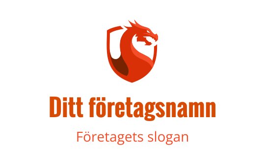 Tydlig röd drake logo design inom en sköldform