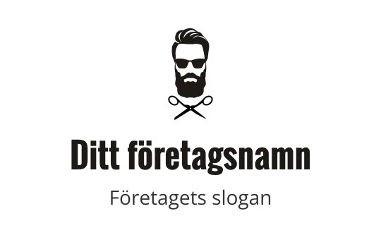 Stilren logotypdesign med en skäggig man med solglasögon
