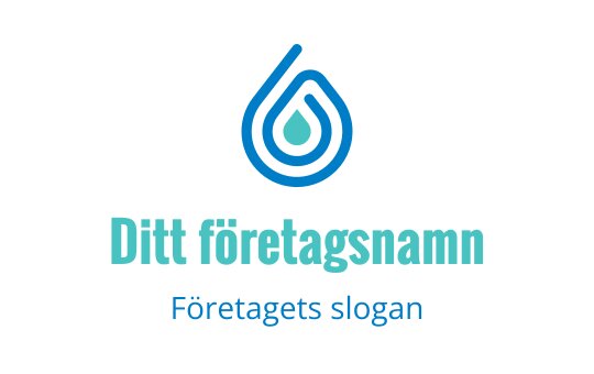 Modern blå dropplogo med lager av cirkulära element