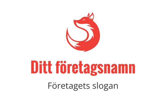 Tydlig röd räv logo design med svävande svans och eleganta linjer