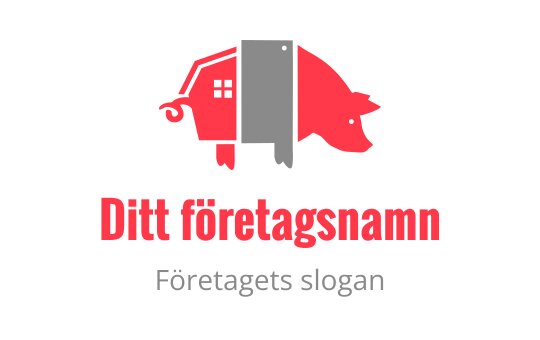 Kreativ gris logo design med ett hus och djärva röda accenter