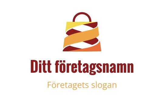 Färgglad logotypdesign med en stiliserad väska och bandelement