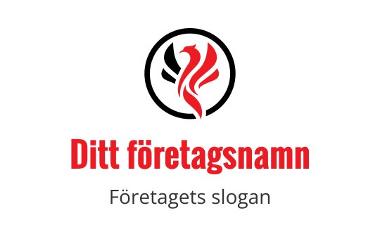 Stiliserad röd fågel logo design med eleganta flödande linjer