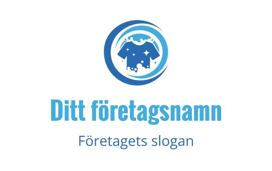 Modern blå logotypdesign med en stiliserad elefant i en cirkulär form